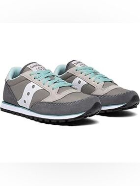 Saucony Women's Grey & Teal Retro Runner Sneakers